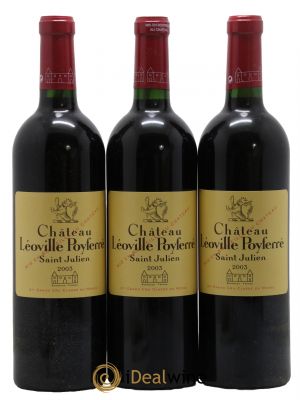 Château Léoville Poyferré 2ème Grand Cru Classé  2003 - Lotto di 3 Bottiglie