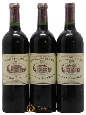 Pavillon Rouge du Château Margaux Second Vin  2003 - Posten von 3 Flaschen