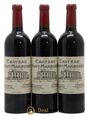 Château Haut Marbuzet 2003 - Lot de 3 Bottles