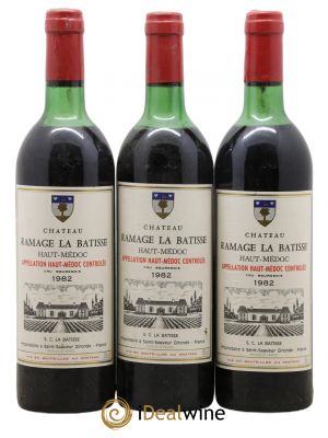 Château Ramage la Bâtisse Cru Bourgeois  1982 - Lot of 3 Bottles