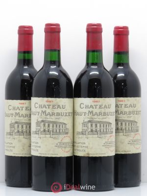 Château Haut Marbuzet  1987 - Lot of 4 Bottles