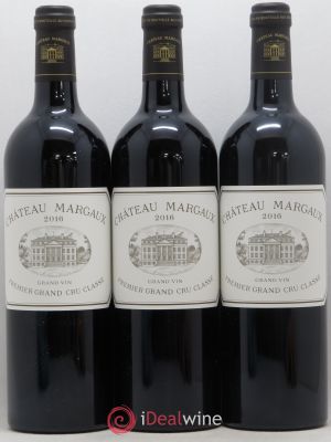 Château Margaux 1er Grand Cru Classé  2016 - Lot de 3 Bouteilles
