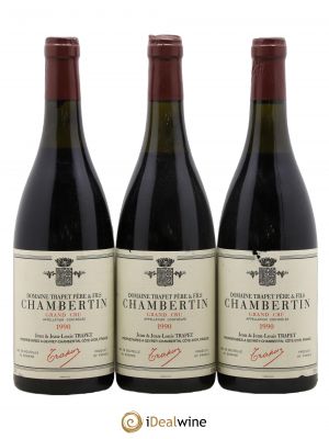 Chambertin Grand Cru Jean et Jean-Louis Trapet  1990 - Lot of 3 Bottles