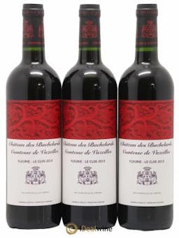 Fleurie Le Clos Château des Bachelards  2015 - Lot of 3 Bottles