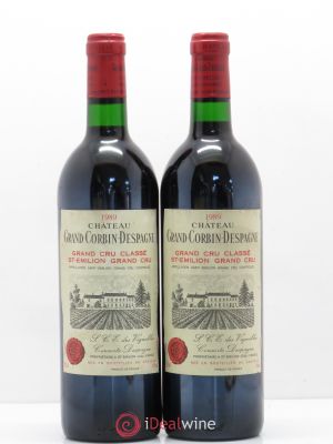 Château Grand Corbin Despagne Grand Cru Classé  1989 - Lot of 2 Bottles