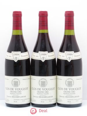 Clos de Vougeot Grand Cru Domaine Drouhin-Laroze  1989 - Lot of 3 Bottles