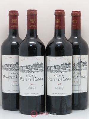 Château Pontet Canet 5ème Grand Cru Classé  2007 - Lot de 4 Bouteilles