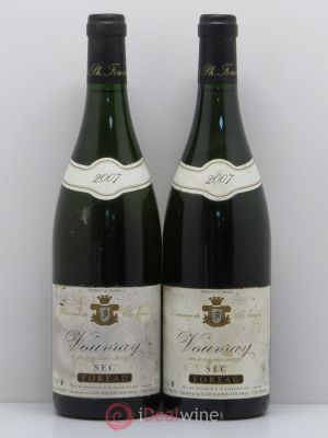 Vouvray Sec Clos Naudin - Philippe Foreau  2007 - Lot of 2 Bottles