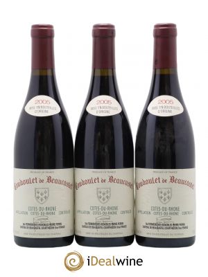 Côtes du Rhône Coudoulet de Beaucastel Famille Perrin  2005 - Lot de 3 Bouteilles