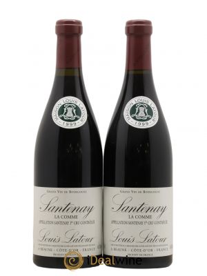 Santenay 1er Cru La Comme Domaine Louis Latour 1999 - Lot of 2 Bottles