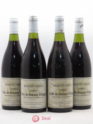 Côte de Beaune-Villages Clerget 1995 - Lot of 4 Bottles