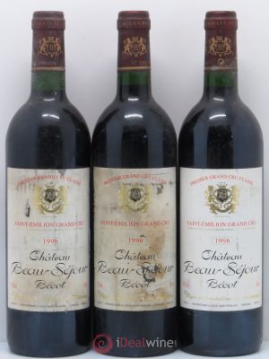 Château Beau-Séjour Bécot 1er Grand Cru Classé B  1996 - Lot of 3 Bottles
