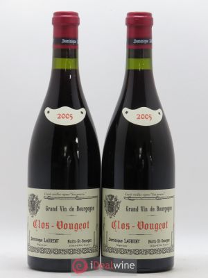 Clos de Vougeot Grand Cru Vieilles vignes Sui Generis Dominique Laurent  2005 - Lot of 2 Bottles