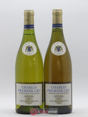 Chablis 1er Cru Montée de Tonnerre Simonet Febvre 2007 - Lot of 2 Bottles
