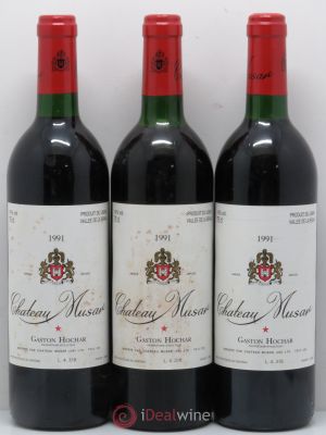 Liban Château Musar Gaston Hochar 1991 - Lot of 3 Bottles