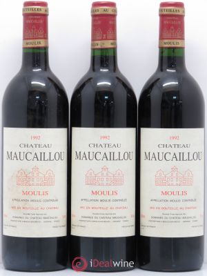 Château Maucaillou  1992 - Lot de 3 Bouteilles