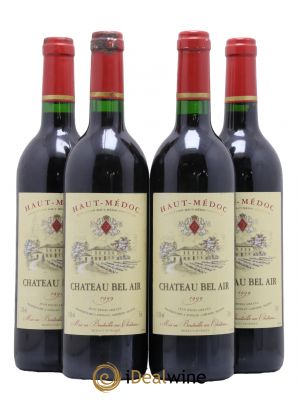 Château Bel Air 1999 - Lot de 4 Bottiglie
