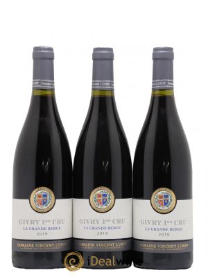 Givry 1er Cru La Grande Berge Domaine Vincent Lumpp 2019 - Lot of 3 Bottles