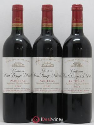 Château Haut Bages Libéral 5ème Grand Cru Classé  2002 - Lot of 3 Bottles