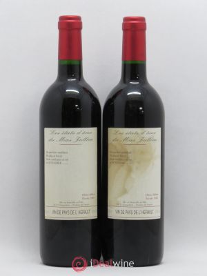 IGP Pays d'Hérault (Vin de Pays de l'Hérault) Les états d'âme du Mas Jullien 2000 - Lot of 2 Bottles