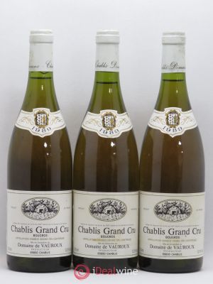 Chablis Grand Cru Bougros Domaine de Vauroux 1989 - Lot of 3 Bottles