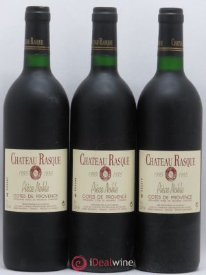 Côtes de Provence Château Rasque Pièce Noble  1995 - Lot of 3 Bottles