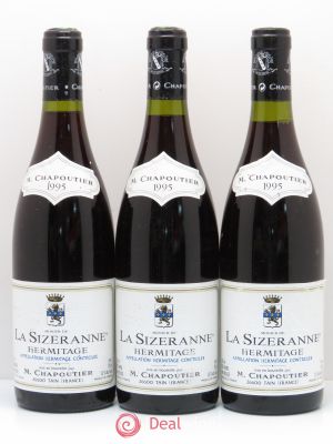 Hermitage La Sizeranne Chapoutier  1995 - Lot of 3 Bottles