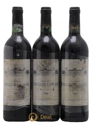 Château Tronquoy Lalande  1998 - Lot of 3 Bottles