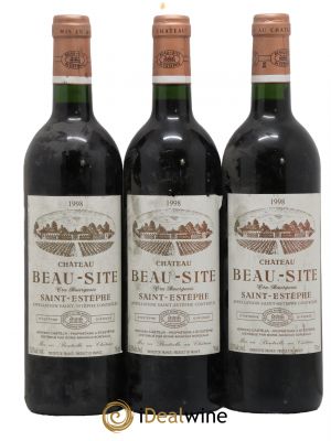 Château Beau Site Cru Bourgeois  1998 - Lot of 3 Bottles