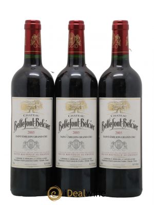Château Bellefont-Belcier Grand Cru Classé 2005 - Lot de 3 Bottles