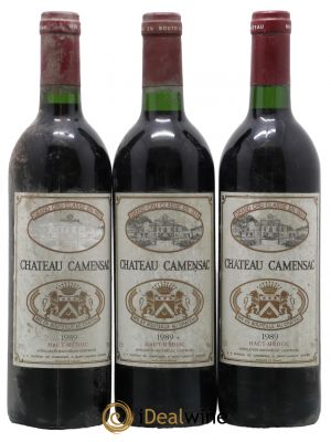 Château Camensac 5ème Grand Cru Classé  1989 - Lot of 3 Bottles