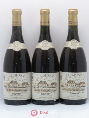 Vouvray Le Mont 1ere Trie Huet (Domaine)  1989 - Lot of 3 Bottles