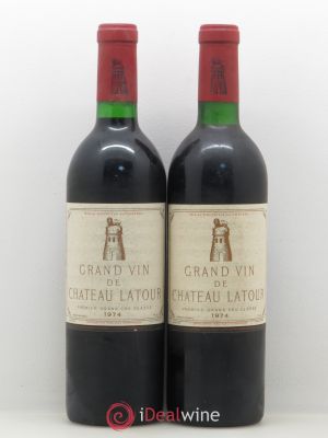Château Latour 1er Grand Cru Classé  1974 - Lot de 2 Bouteilles
