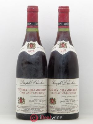 Gevrey-Chambertin 1er Cru Clos Saint Jacques Joseph Drouhin 1978 - Lot of 2 Bottles
