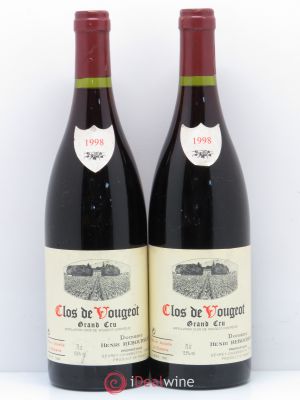 Clos de Vougeot Grand Cru Domaine Henri Rebourseau  1998 - Lot of 2 Bottles