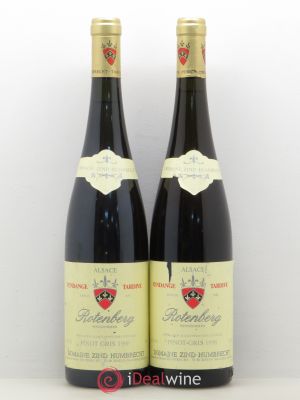 Pinot Gris Rotenberg Vendanges Tardvies Domaine Zind Humbrecht (sans prix de réserve) 1996 - Lot de 2 Bouteilles