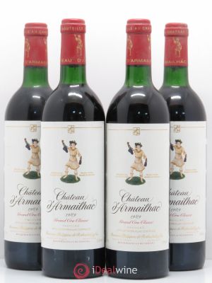 Château d'Armailhac - Mouton Baron(ne) Philippe 5ème Grand Cru Classé  1989 - Lot of 4 Bottles
