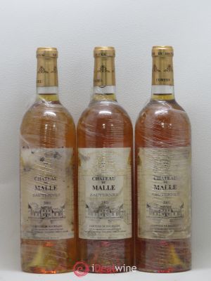 Château de Malle 2ème Grand Cru Classé  2001 - Lot of 3 Bottles