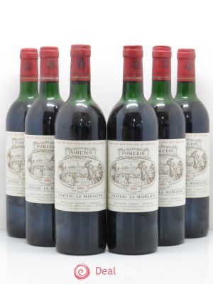 Pomerol Château La Madeleine (no reserve) 1985 - Lot of 6 Bottles