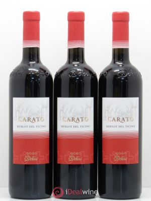Vins Etrangers Suisse Merlot del Ticino Carato Delea 2015 - Lot of 3 Bottles