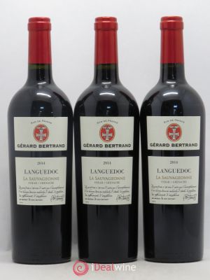 Languedoc Syrah - Grenache La Sauvageonne Gérard Bertrand 2014 - Lot of 3 Bottles