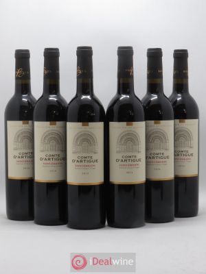 Saint-Émilion Comte d'Artigue (no reserve) 2014 - Lot of 6 Bottles