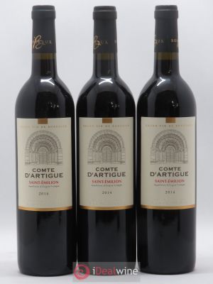 Saint-Émilion Comte d'Artigue (no reserve) 2014 - Lot of 3 Bottles