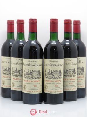 Château Dutruch Grand Poujeaux Cru Bourgeois  1985 - Lot of 6 Bottles