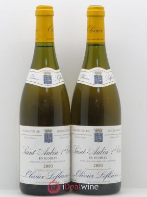 Saint-Aubin 1er Cru En Rémilly Olivier Leflaive 2003 - Lot of 2 Bottles