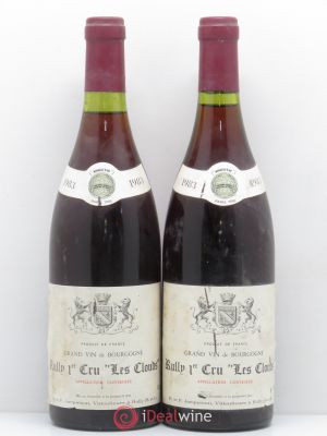 Rully 1er Cru Les Cloux Paul & Marie Jacqueson (sans prix de réserve) 1983 - Lot de 2 Bouteilles