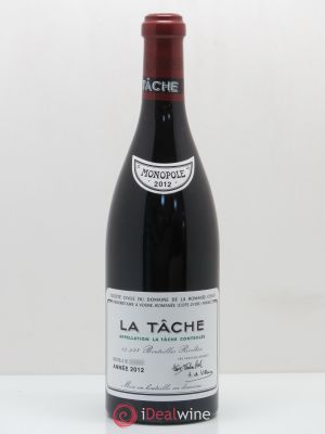 La Tâche Grand Cru Domaine de la Romanée-Conti  2012 - Lot of 1 Bottle