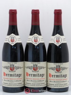 Hermitage Jean-Louis Chave  1990 - Lot of 3 Bottles