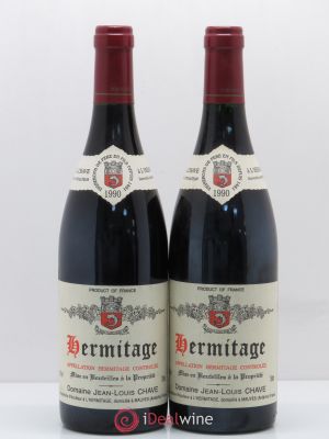 Hermitage Jean-Louis Chave  1990 - Lot of 2 Bottles