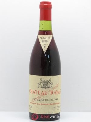 Châteauneuf-du-Pape Château Rayas Reynaud  1978 - Lot of 1 Bottle